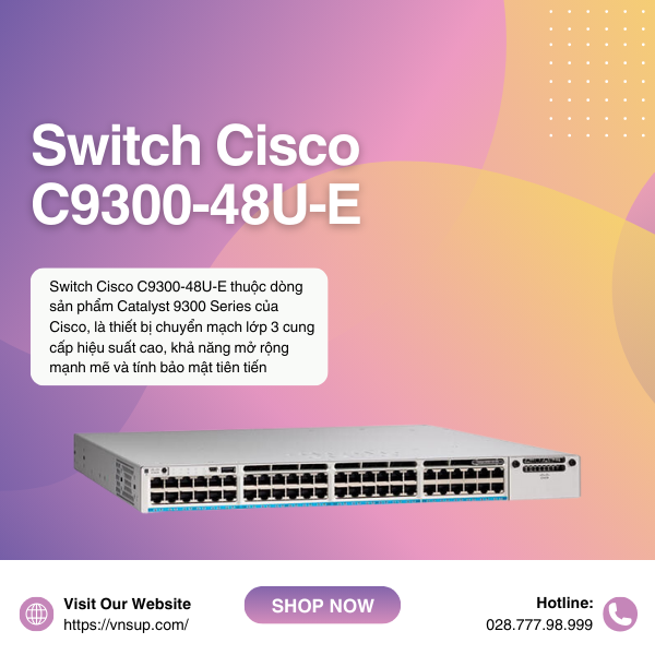 Switch Cisco C9300-48U-E