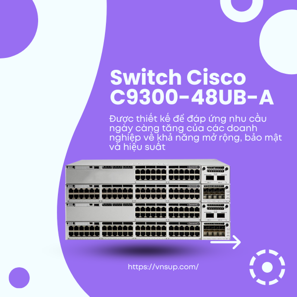 Switch Cisco C9300-48UB-A 