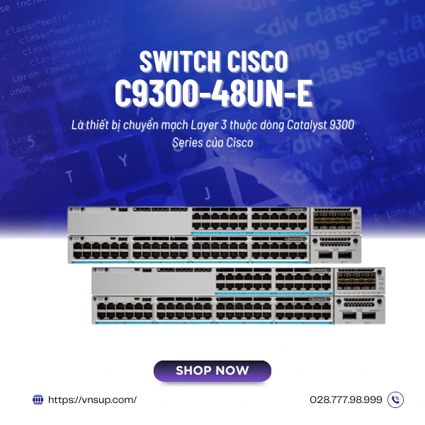 Switch Cisco C9300-48UN-E