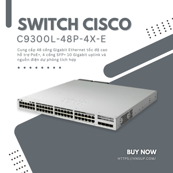Switch Cisco C9300L-48P-4X-E