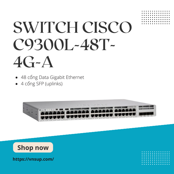 Switch Cisco C9300L-48T-4G-A