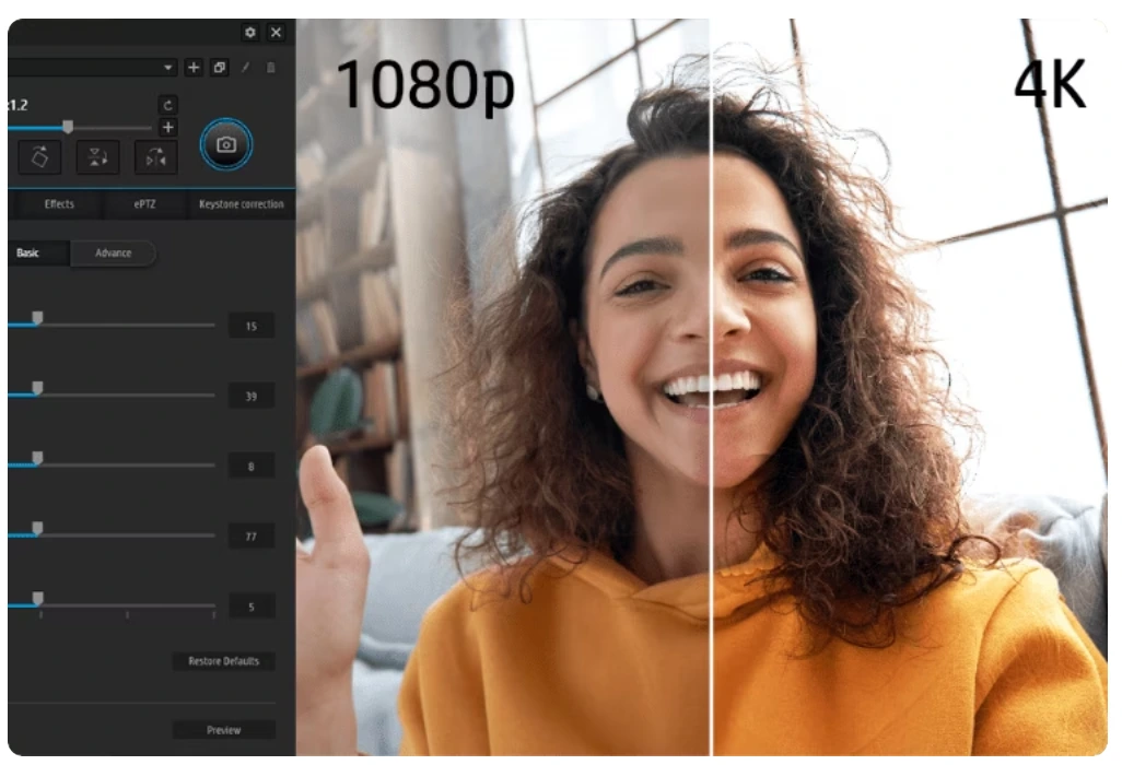 Trung tâm kiểm soát webcam HP