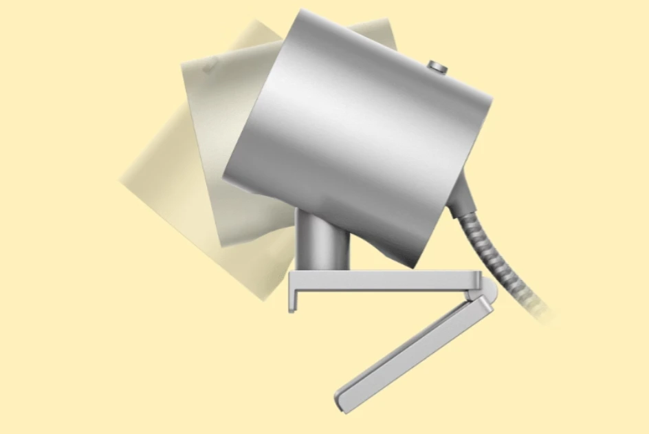 Webcam 4K HP 950 có thể hướng ống kính xuống dưới