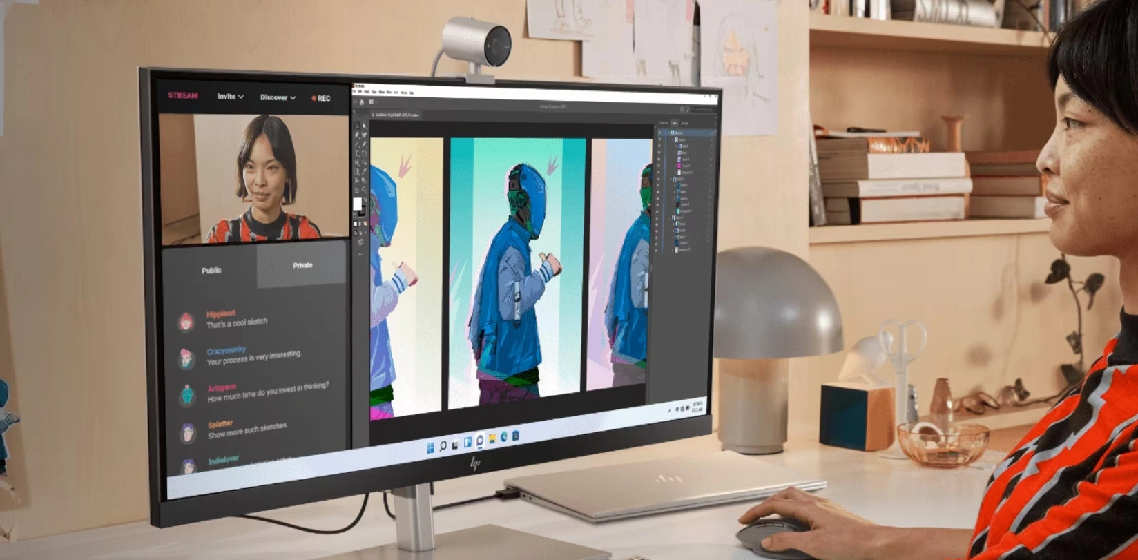 Webcam 4K HP 950 có thể tự động điều chỉnh ánh sáng