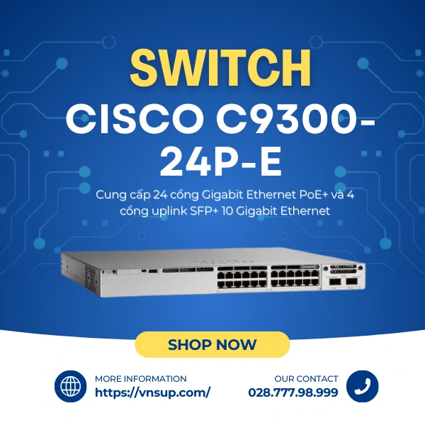Switch Cisco C9300-24P-E