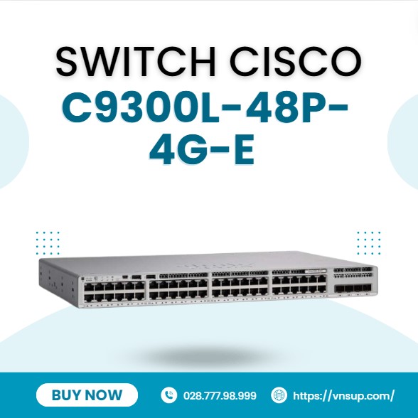 Switch Cisco C9300L-48P-4G-E