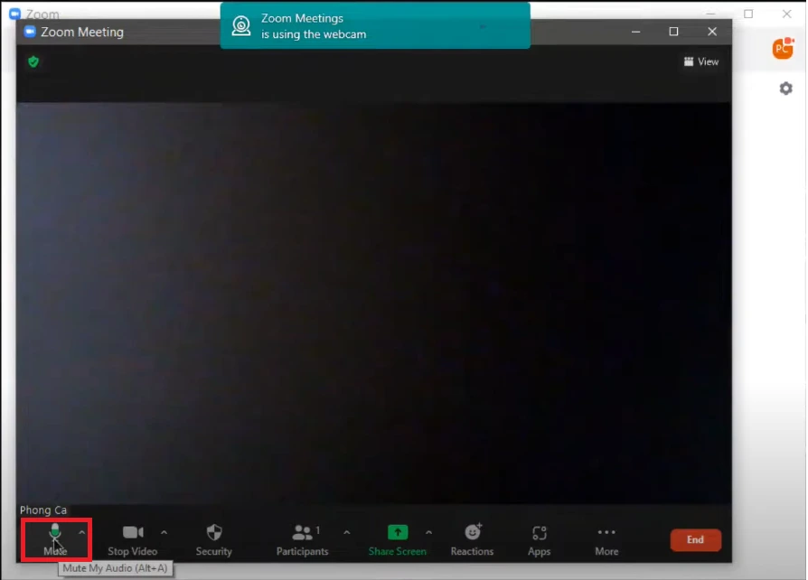 Cách bật mic trong Zoom trên máy tính sau khi vào phòng họp