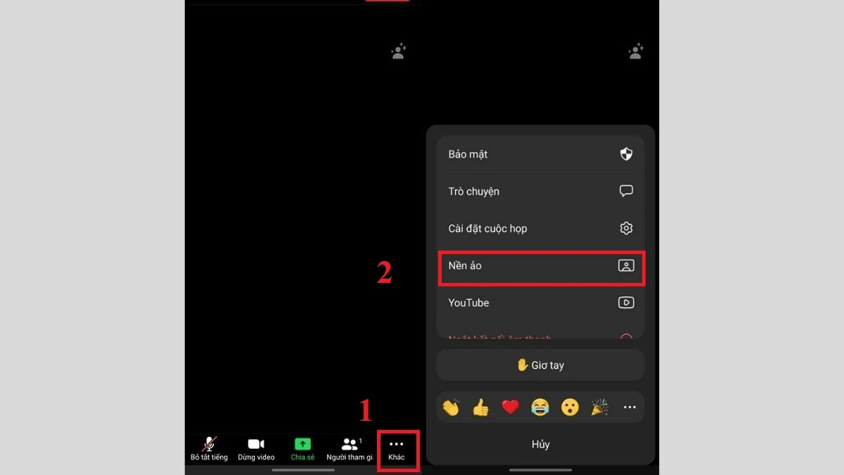 Chọn hình nền ảo trên Zoom trên điện thoại Android