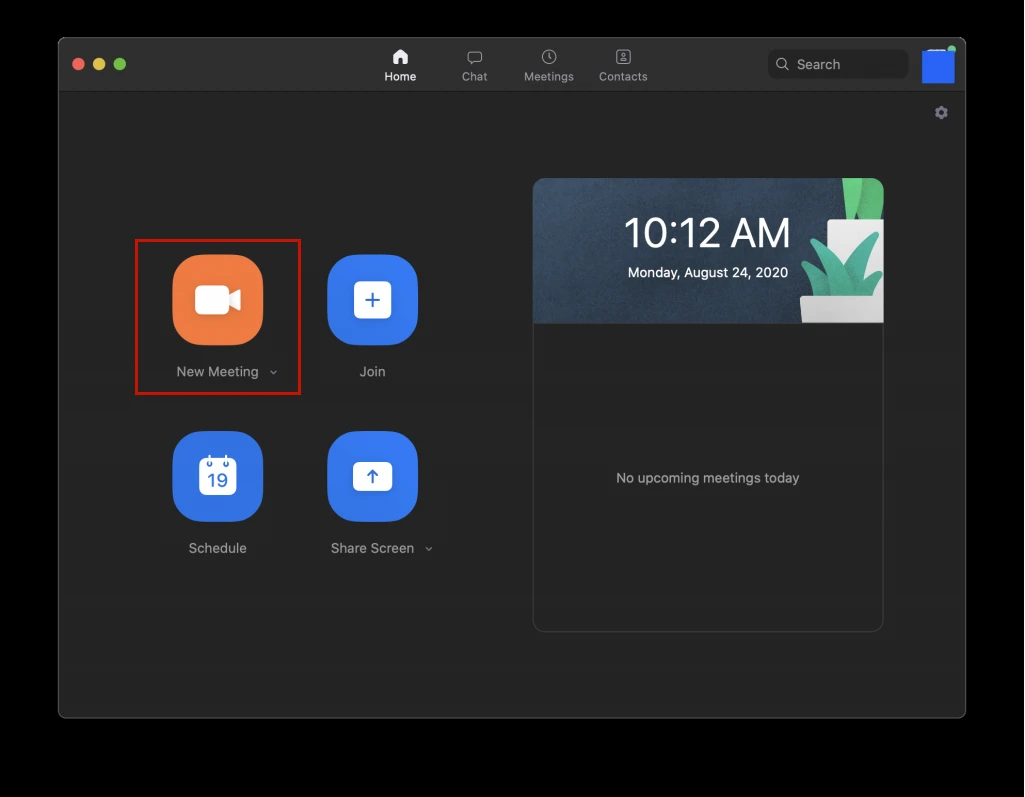 Cách tạo cuộc họp mới trên Zoom