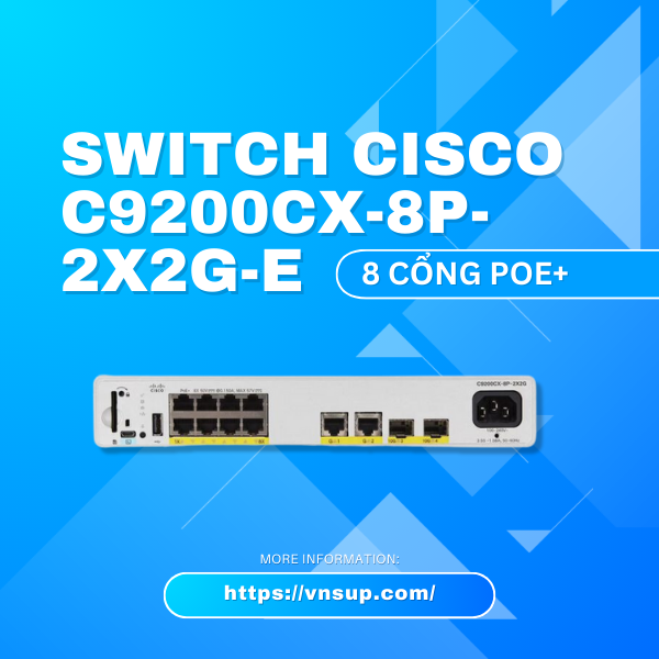 bộ chuyển đổi mạch mạng Cisco C9200CX-8P-2X2G-E