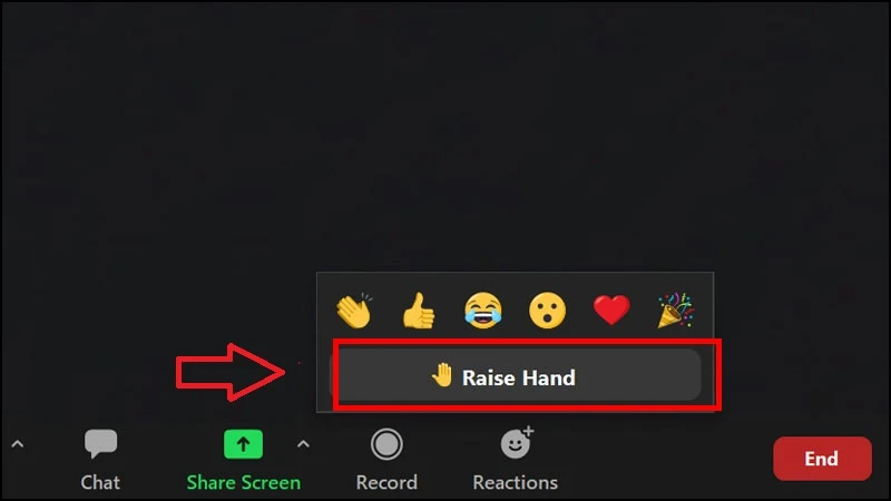 Hướng dẫn cách giơ tay trên Zoom trên máy tính 01