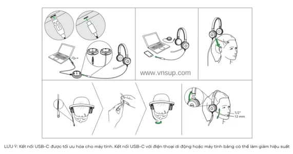 Hướng dẫn nhanh cách sử dụng Jabra Evolve 30 II Ms Stereo USB-C