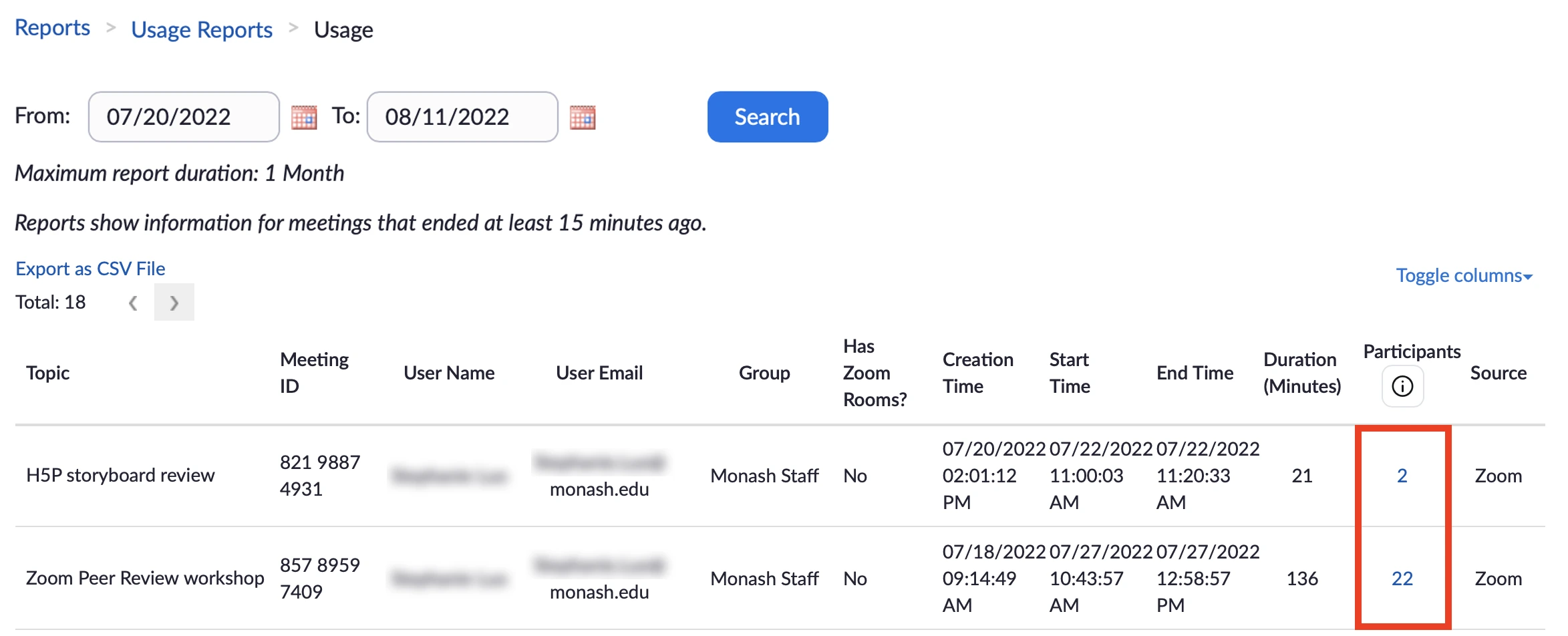 Nâng cấp tài khoản zoom không giới hạn để xem được báo cáo trong Zoom