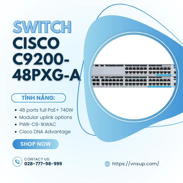 thiêt bị chuyển mạch Switch Cisco C9200-48PXG-A