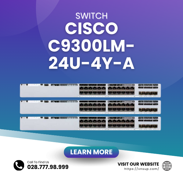 Switch Cisco C9300LM-24U-4Y-A