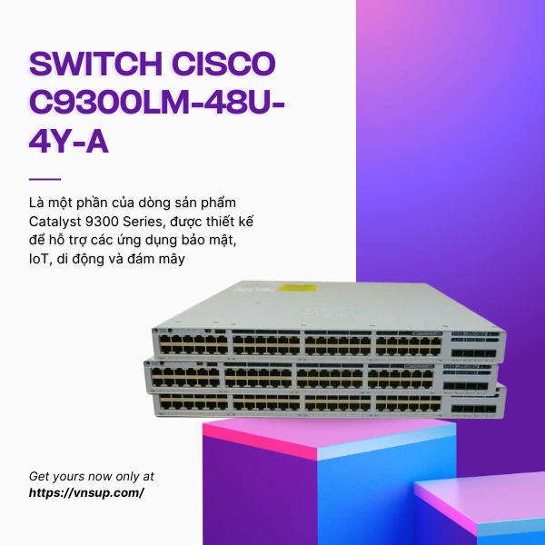 Switch Cisco C9300LM-48U-4Y-A