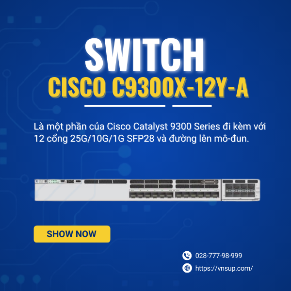 Switch 12 cổng Cisco C9300X-12Y-A