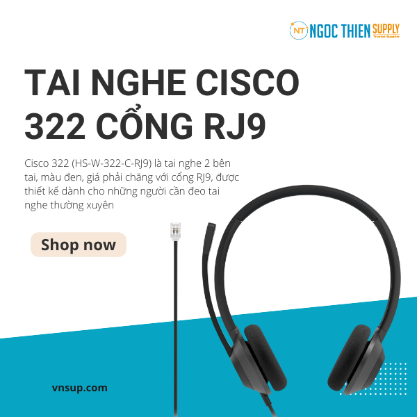 Tai nghe Cisco 322 (HS-W-322-C-RJ9) (1)