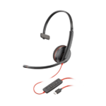 Poly Blackwire 3210 Monaural USB-C Headset (PN 80S09AA) - Tai nghe call center cho doanh nghiệp