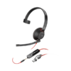 Poly Blackwire 5210 Monaural USB-C Headset +3.5mm Plug +USB-C/A Adapter - Tai nghe call center cho doanh nghiệp
