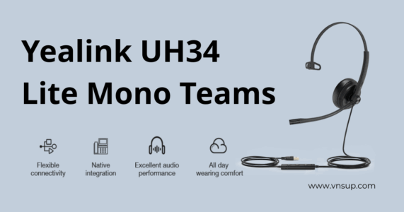 Yealink UH34 Lite Mono Teams - Tai nghe call center cho doanh nghiệp 2025 Tính năng nổi bật của Yealink UH34 Lite Dual Mono