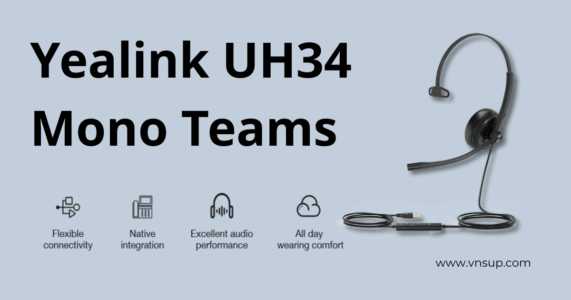 Yealink UH34 Mono Teams - Tai nghe call center 2025 Yealink UH34 Mono Teams
