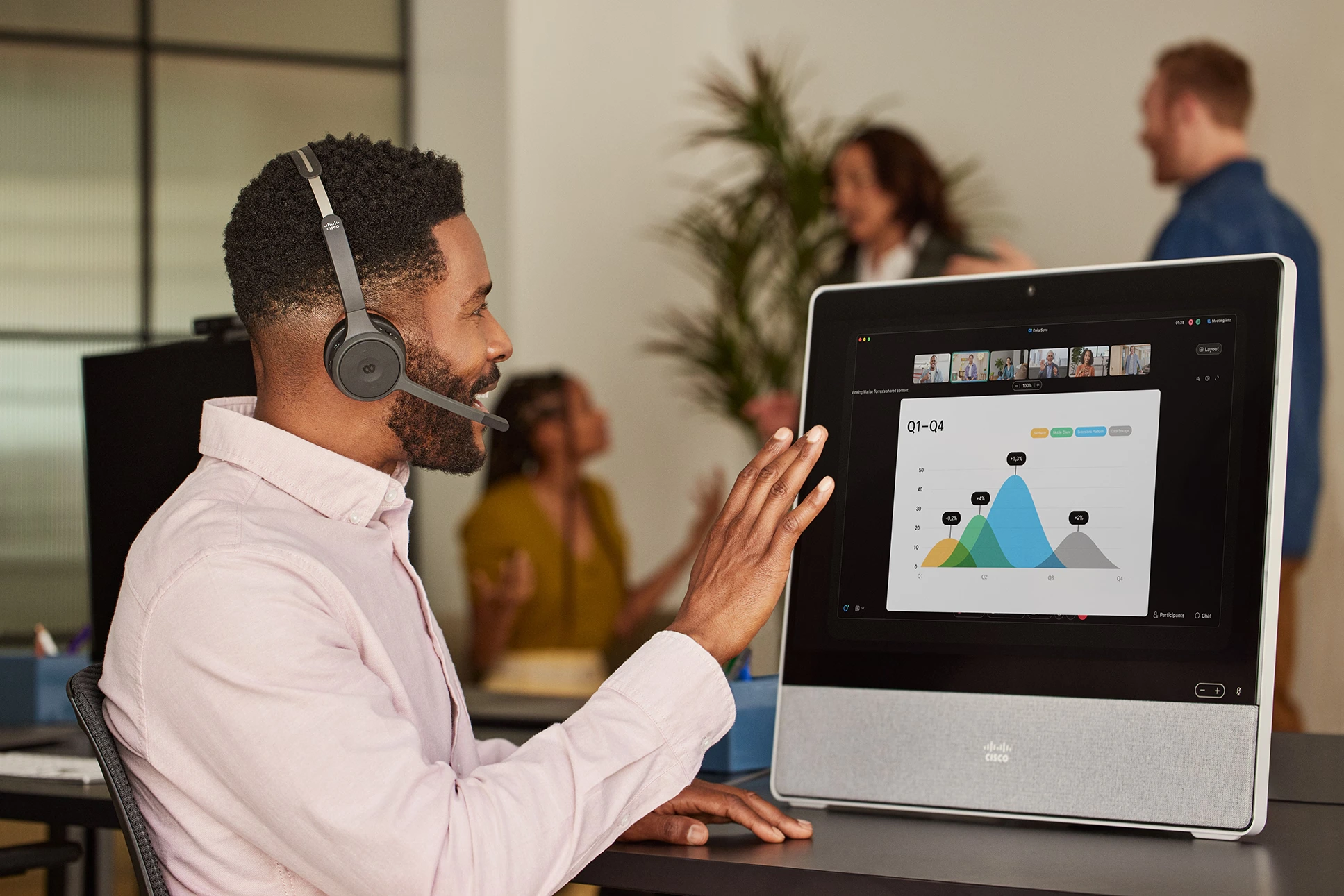 Ứng dụng tai nghe Cisco 721 trong làm việc