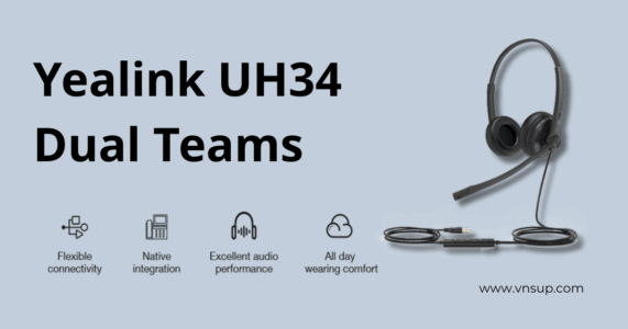 Yealink UH34 Dual Teams - Tai nghe call center cho doanh nghiệp 2025 Yealink UH34 Dual Teams