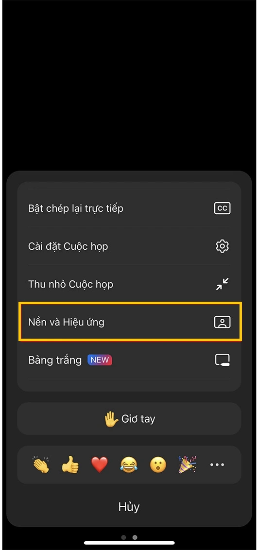 Cách bật filter trên zoom trên điện thoại 01