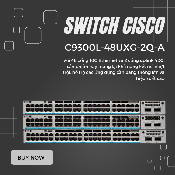 Thiết bị chuyển mạch Cisco C9300L-48UXG-2Q-A