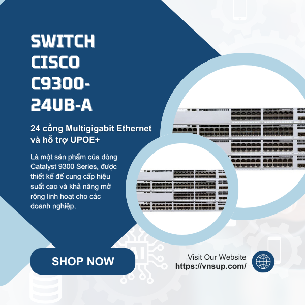 Switch 24 cổng Cisco C9300-24UB-A