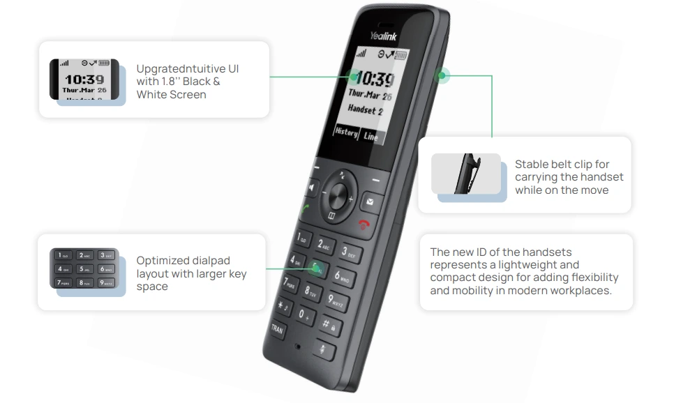 Hệ thống điện thoại Yealink W71P đẹp và dễ sử dụng