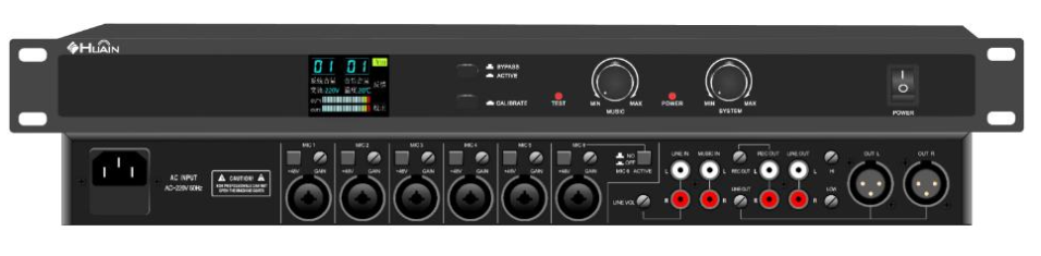 Huain HY-FS60 - Bộ chống hú 6× 2 Channel