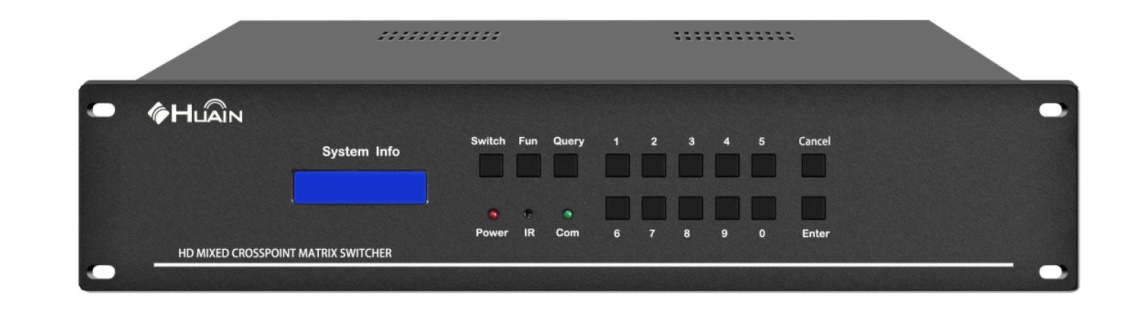 Mặt trước máy chủ ma trận liền mạch 4K, 8x8 đầu ra HD HUAIN HY-MH0808W