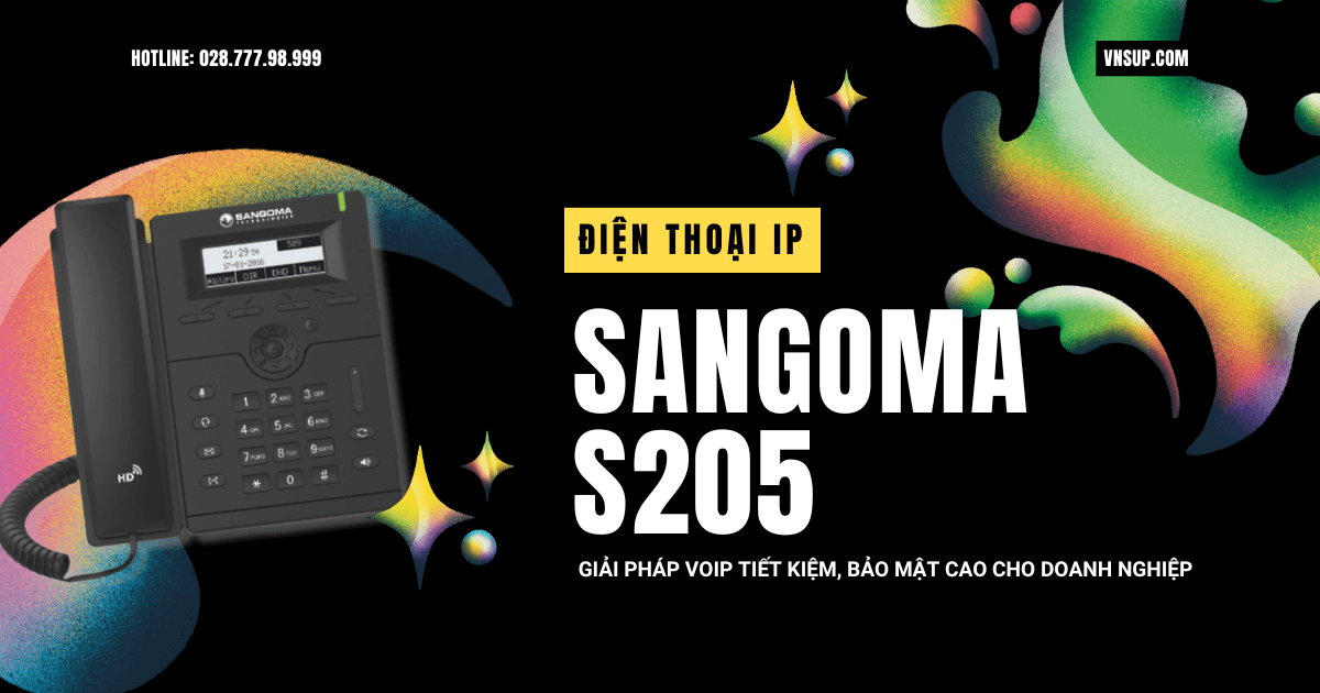 giới thiệu về Sangoma S205 là Điện thoại IP cho doanh nghiệp
