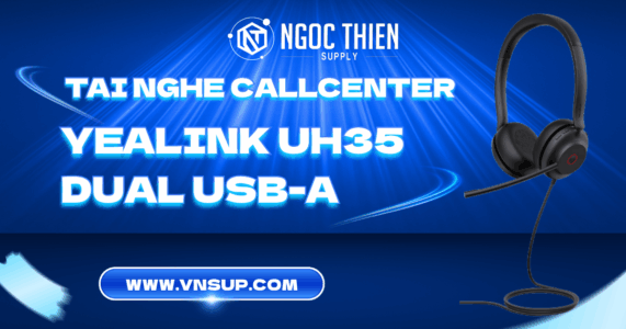 Yealink UH35 Dual USB-A - Tai nghe callcenter 2025 Tai nghe callcenter Yealink UH35 Dual USB-A