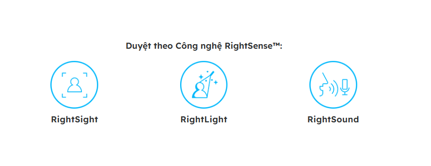 Tập hợp các công nghệ trong công nghệ Logitech RightSense