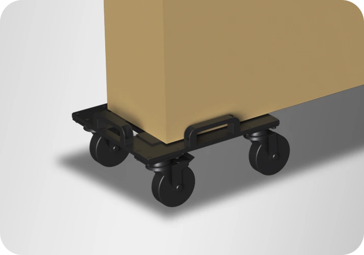 Trên xe đẩy MB-Cart có bánh xe có thể xoay chiều