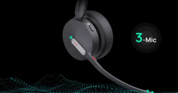 Yealink WH64 Hybrid Dual UC với 3 mic thu âm chống ồn và công nghệ Acoustic Shield Technology 2.0