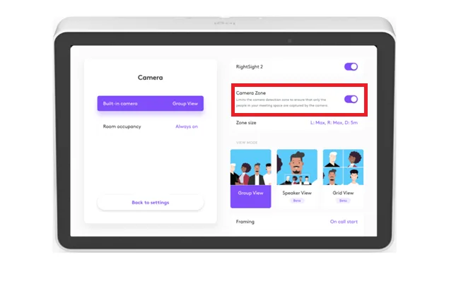 Hướng dẫn cài đặt camera zone trên Rally Bar và Rally Bar Mini trên thiết bị