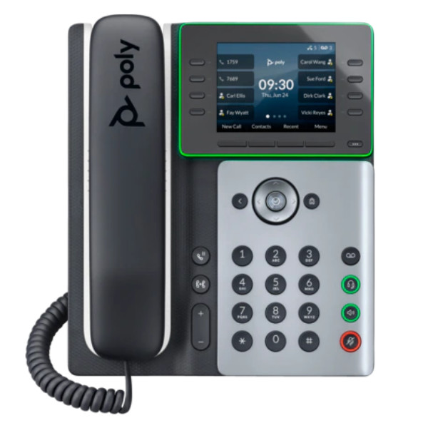 Mặt trước Poly Edge E320 IP Phone and PoE-enabled (82M88AA)