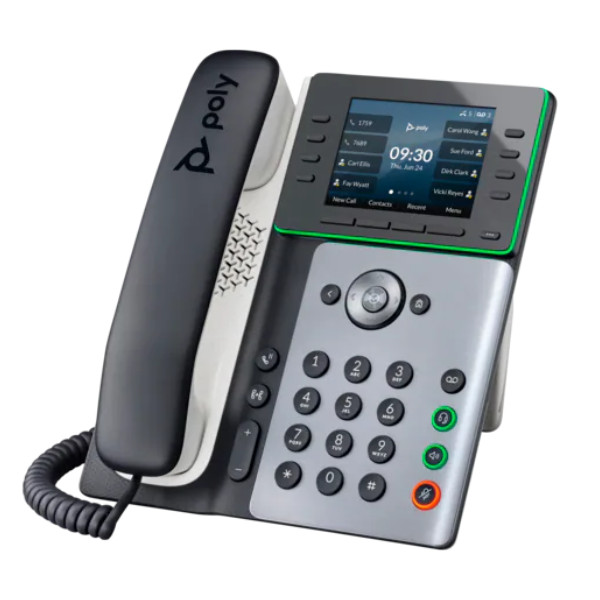 Poly Edge E320 IP Phone and PoE-enabled (82M88AA) có kiểu dáng hiện đại, bắt mắt