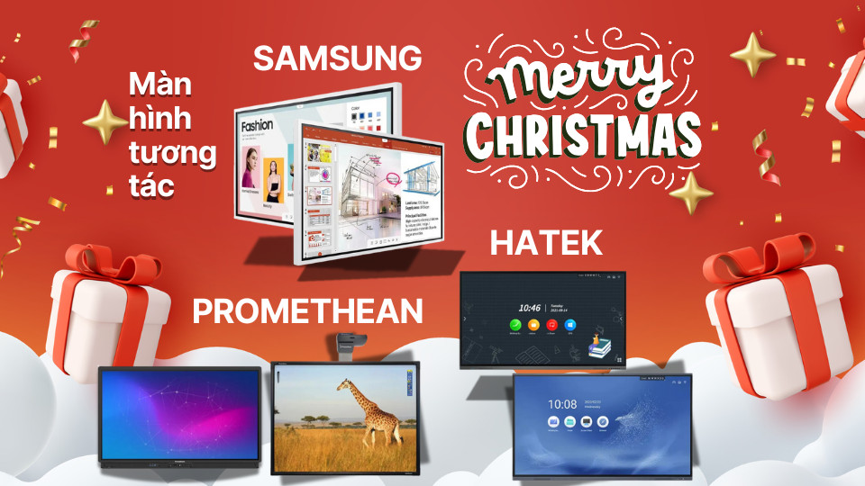 màn hình tương tác sale noel