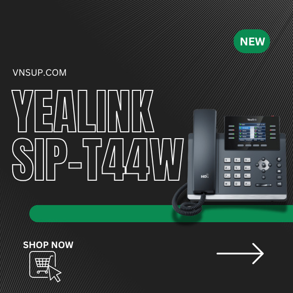 yealink sip t44w hỗ trợ đến 12 tài khoản SIP đồng thời tích hợp Tích hợp Wi-Fi băng tần kép 2.4G/5G