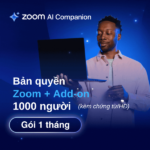 Bản quyền Zoom + Add-on 1000 người 1 tháng (kèm chứng từ/HĐ)