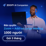 Bản quyền Zoom + Add-on Large Meeting 1000 người 3 tháng