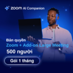 Bản quyền Zoom + Add-on Large Meeting 500 người 1 tháng