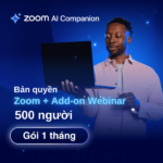 Bản quyền Zoom + Add-on Webinar 500 người 1 tháng