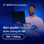 Bản quyền Zoom Pro 100 người 1 tháng kèm chứng từ hóa đơn