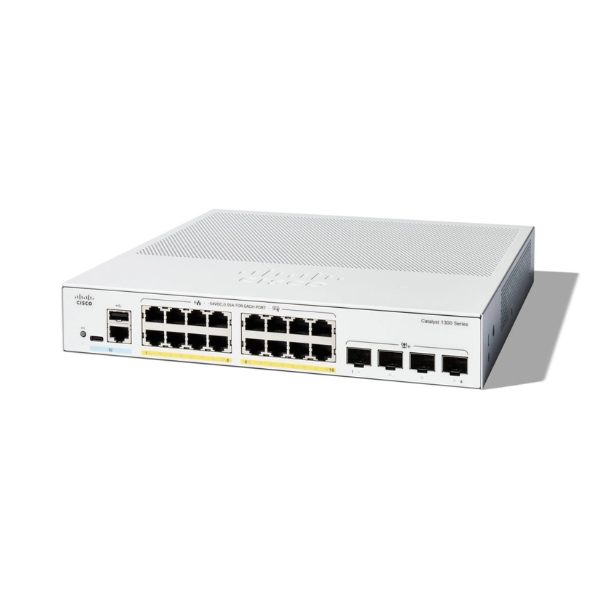 Các mặt của Switch Cisco C1300-16P-4X